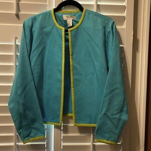 Bob Mackie light jacket with piping detail. Size 14